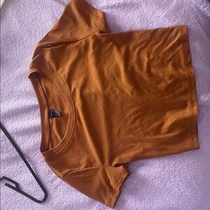 SHEIN Burnt Orange Ribbed Top